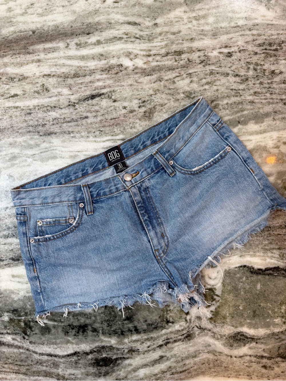 BDG Light Wash Denim Cutoff Shorts Size 30
